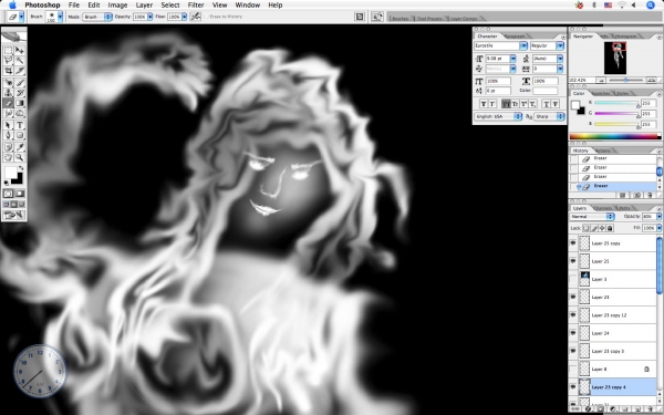 Creation of Smoky Women: Step 24
